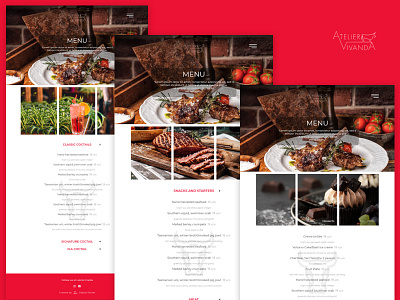 Atelier Vivanda Restaurant Website design responsive design uiux uiuxdesign website concept websitedesign