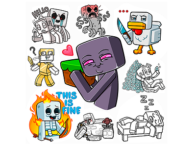 Minecraft stickers for Telegram minecraft stickers telegram