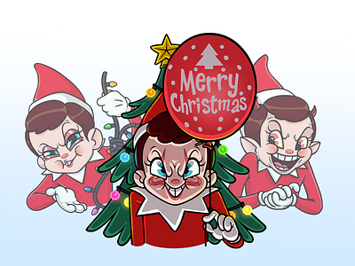 Elf on the Shelf stickers for Telegram