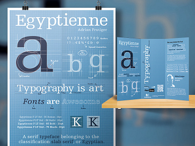 Typographic Folder - Egyptienne adrian character egyptienne folder font frutiger poster text typo typographic