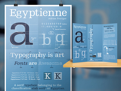 Typographic Folder - Egyptienne