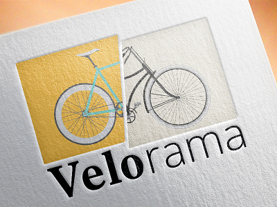 Logo Design Velorama and bicycle bike design fixi hipster logo new old velo