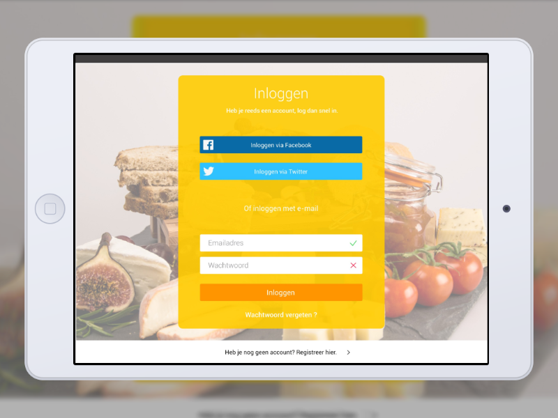 iPad App - SlowFood app cheese design ipad ipad app iphone iphone app login social ui ux