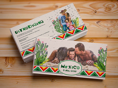 Mexican themed invitations cactus card design flyer graphics green invitation invitations mexican mexico party theme