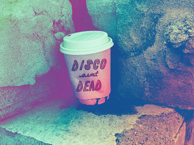 disco aint dead color design digital digital art digital illustration hand lettering illustration iridescent lettering photo manipulation photography procreate