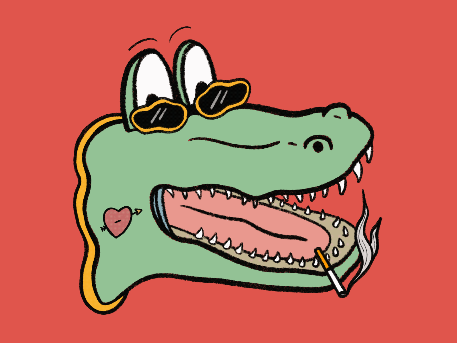 smooth alligator alligator animate animation art character digital digital art digital illustration gif illustration louisiana new orleans procreate stop motion stop motion animation