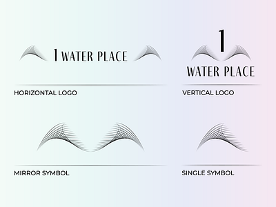 One Water Place Logo Variations for Concept #2 brand design brand identity branding concept digital logo logo design logos residential vector visual identity