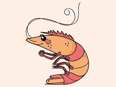 Peel Branding: Little Gulf Shrimp Illustration
