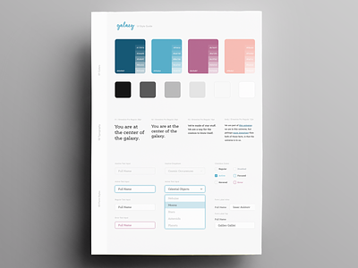 Galaxy Blog Style Guide (WIP) blog design sketch app style guide