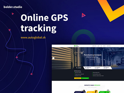 Autoglobal - Online GPS tracking blue bolder.studio cargo color gps logistic online tracking ux warehouse webdesign yellow