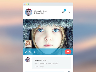 Video Chat Messenger blue chat design messenger peoples red ui video