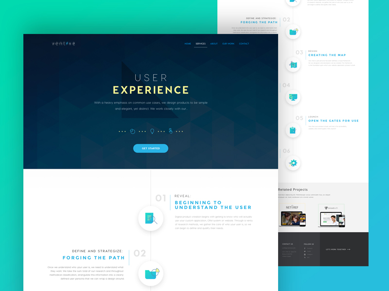 User Experience landing page by Tahir on Dribbble