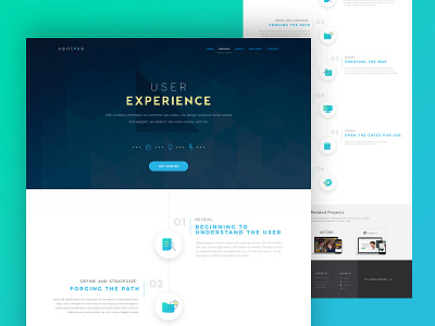 User Experience landing page