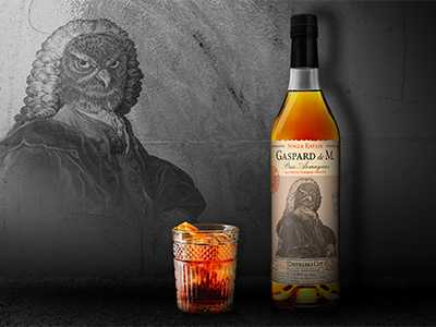 Gaspard de M. Armagnac armagnac bottle brand identity brandy illustration logo packaging design spirits