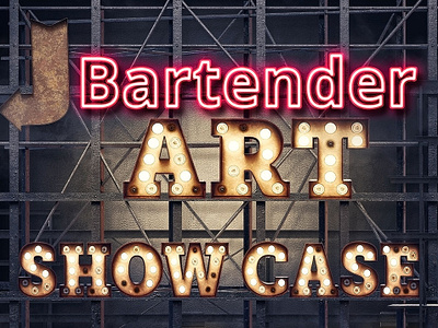 Bartender Art Showcase advertising bartender brand brand identity event event branding illustration visual identity