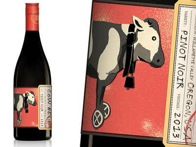 Cow Bell Wine bottle brand brand creation brand identity branding illustration logo packaging packaging design wine wine bottle wine branding