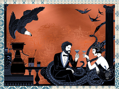 Ulysses Bar drawing visual identity visual corporate identity brand creation brand spirits brand identity illustration portugal lisbon cocktails cocktail bar branding bar