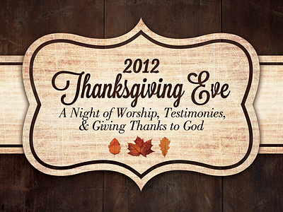 Thanksgiving Eve church flier illustration print thanksgiving