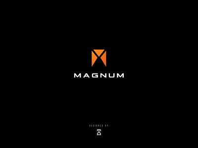 Magnum branding design elegant icon letter m logo simple triangle vector