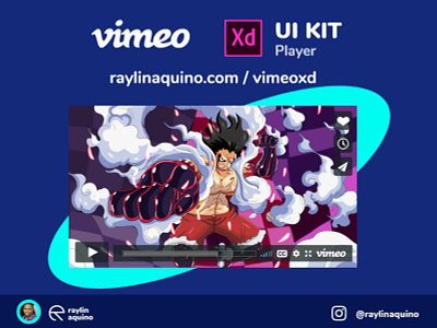 Vimeo UI Player for Adobe XD adobexd adobexduikit uidesign uikit uikits vimeo webdesign
