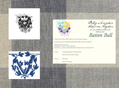 Logo and Invitation for Batten Ball branding design invitation card logo design logo mark