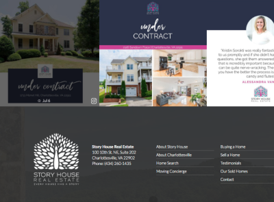 Webpage Development for Local Real Estate Company development web page