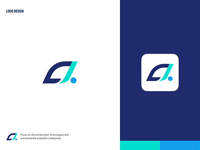 Environmental protection brand blue brand identity branding design environment icon illustration leaf logo