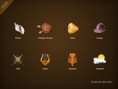 A set of medieval icons-02 game icon icons medieval theme ui