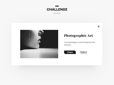 black, white and grey format photography pop up website windows