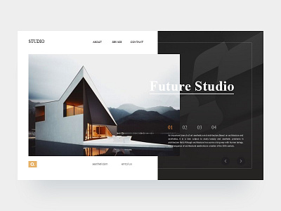 Future studio web interface design