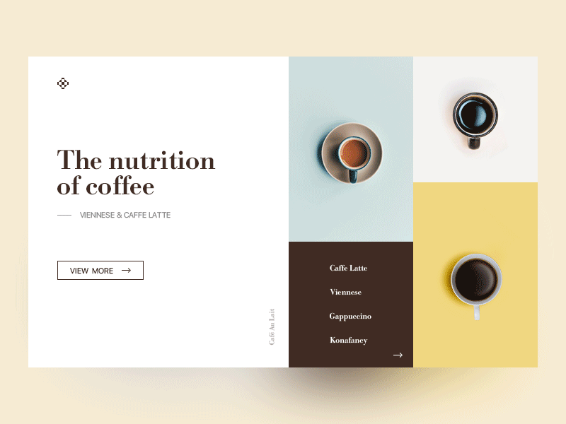 Coffee web design concept coffee design interface ui web