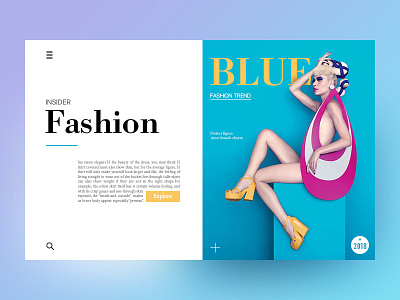 Web concept design blue design interface shopping ui web