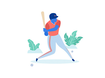Baseball player baseball illustration player