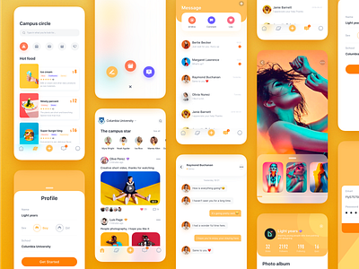 The campus social app app campus card clear color design icon illustrator interface logo photography social ui ux web yellow