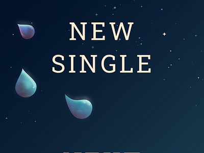 Upside - New Single cover art droplet music single space vector
