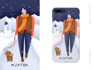 Winter design illustration ui