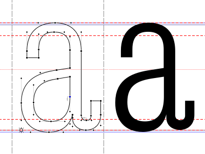 Corki Lowercase font free type design wip