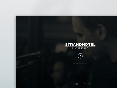 Landing Page for Music Band