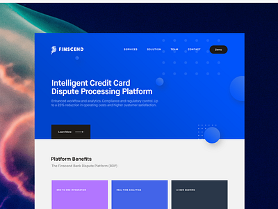 UI credit card design fin tech financial fintech landing ui ux web