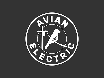 Avian Electric Logo branding electric company logo