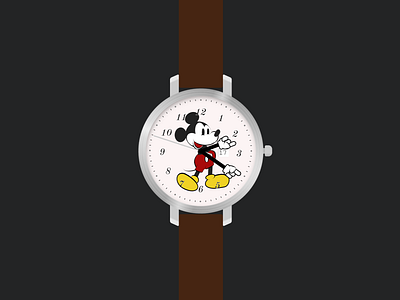 What time is it Mickey? (A watch made with CSS) css animation css3 illustration