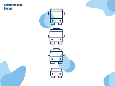 Behamrah - Icon designes bus car cartoon icon iconography illustrator minibus transportation van