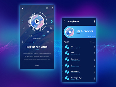 Music Player App Screen UI app design music ui ux