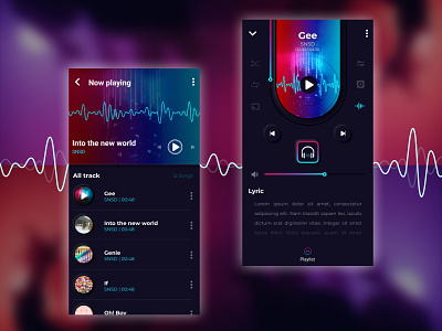 Music Player Screen Mobile UI app design music ui ux