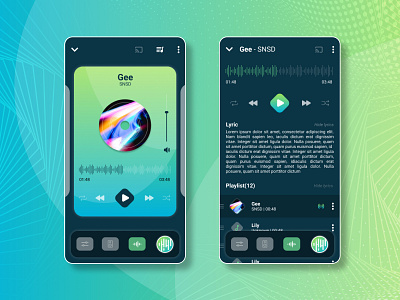 Music Screen UI App Mobile app design music ui ux