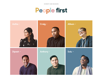 People first colorscheme diversity and inclusion photo photography web design zendesk