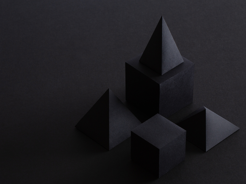 black black on black monochromatic monochrome paper shapes structure zendesk