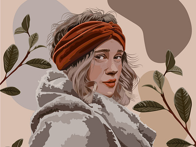 Vector Portrait of a girl