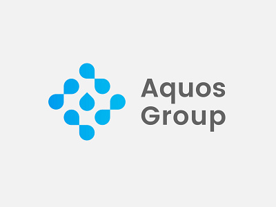 Aquos Group aqua aquos drop group logo logotype pool swimming water