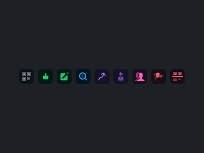 Dark list icons dark glyph icon icons ios list roundrect